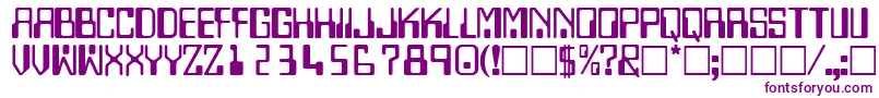 TechnodisplaycapssskRegular Font – Purple Fonts on White Background