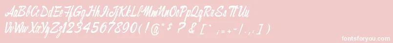 Thecinthiaedito Font – White Fonts on Pink Background