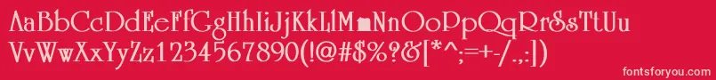 UniversityBold Font – Pink Fonts on Red Background