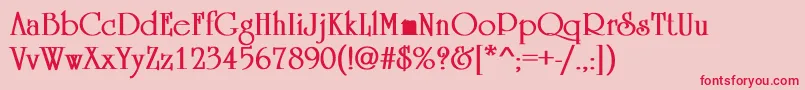 UniversityBold Font – Red Fonts on Pink Background