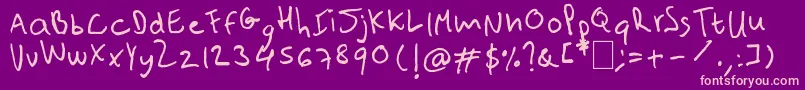 TeenishlyBeautiful Font – Pink Fonts on Purple Background