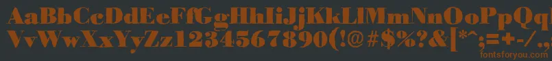 Шрифт BodoniantiqueBlackRegular – коричневые шрифты на чёрном фоне