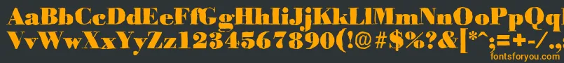 BodoniantiqueBlackRegular Font – Orange Fonts on Black Background