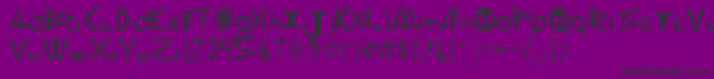 フォントRockets – 紫の背景に黒い文字