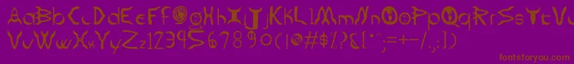 Lisätietoja Rockets-fontista Rockets-fontti – ruskeat fontit violetilla taustalla