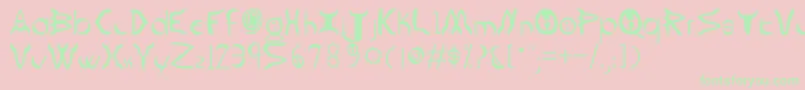 Rockets Font – Green Fonts on Pink Background