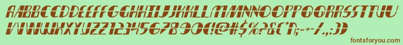 Nathanbrazillaserital Font – Brown Fonts on Green Background