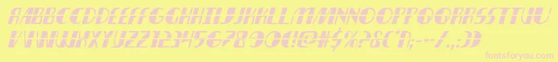 Nathanbrazillaserital-Schriftart – Rosa Schriften auf gelbem Hintergrund