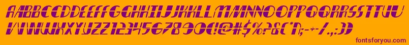 Nathanbrazillaserital-Schriftart – Violette Schriften auf orangefarbenem Hintergrund