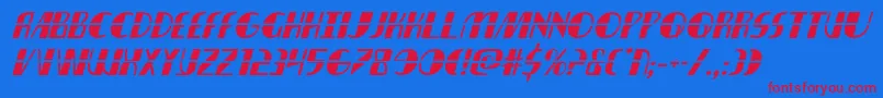 Nathanbrazillaserital Font – Red Fonts on Blue Background