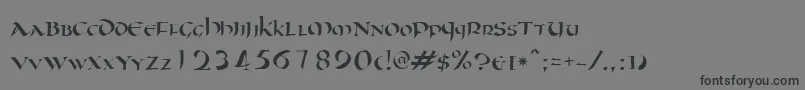 Oncial Font – Black Fonts on Gray Background