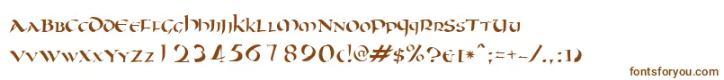 Oncial Font – Brown Fonts on White Background