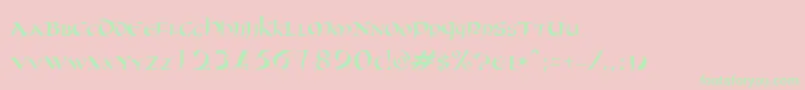 Oncial Font – Green Fonts on Pink Background