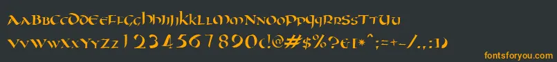 Шрифт Oncial – оранжевые шрифты на чёрном фоне
