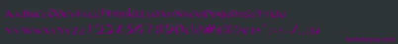 Oncial Font – Purple Fonts on Black Background