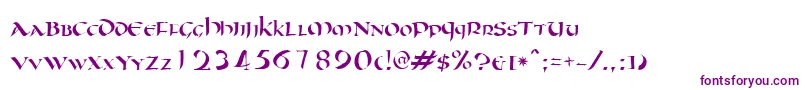 Oncial Font – Purple Fonts on White Background