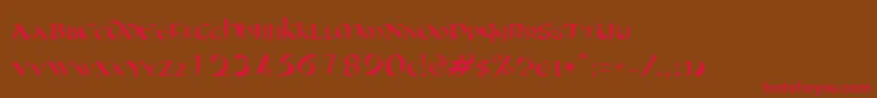 Oncial Font – Red Fonts on Brown Background