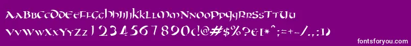 Oncial Font – White Fonts on Purple Background