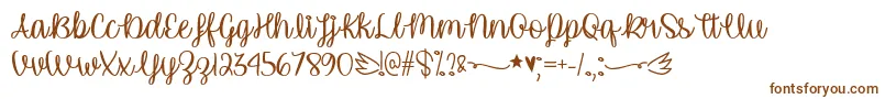 UnicornCalligraphyTtf Font – Brown Fonts on White Background
