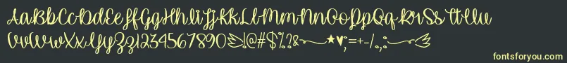 fuente UnicornCalligraphyTtf – Fuentes Amarillas Sobre Fondo Negro