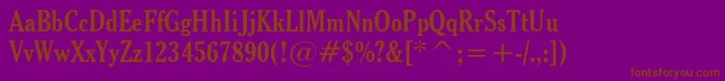 9thyssen Font – Brown Fonts on Purple Background