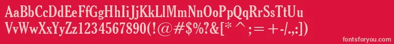9thyssen Font – Pink Fonts on Red Background