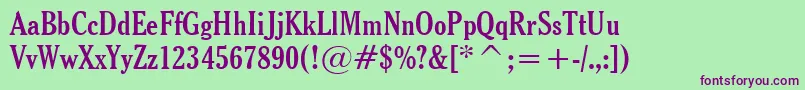 9thyssen Font – Purple Fonts on Green Background