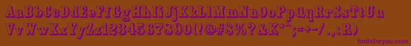 CountryWesternOpen Font – Purple Fonts on Brown Background