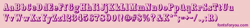 CountryWesternOpen Font – Purple Fonts on Pink Background