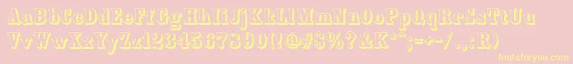 CountryWesternOpen Font – Yellow Fonts on Pink Background