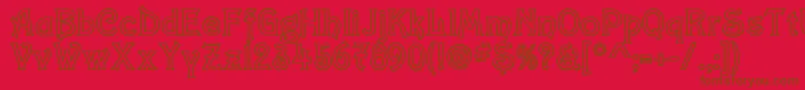 ConstaciaModernDeco Font – Brown Fonts on Red Background