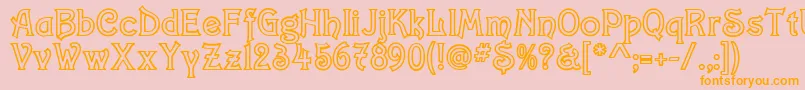 ConstaciaModernDeco Font – Orange Fonts on Pink Background