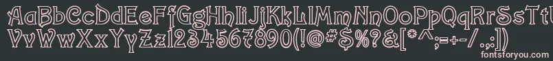 ConstaciaModernDeco Font – Pink Fonts on Black Background