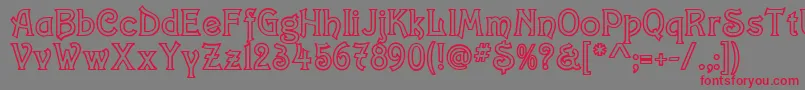 ConstaciaModernDeco-Schriftart – Rote Schriften auf grauem Hintergrund
