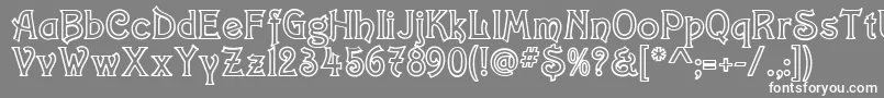 フォントConstaciaModernDeco – 灰色の背景に白い文字