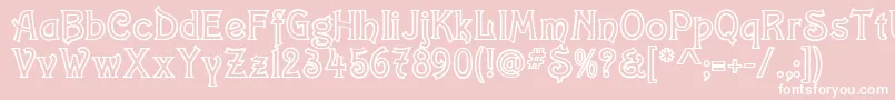 ConstaciaModernDeco Font – White Fonts on Pink Background