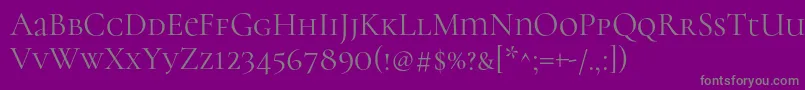 CormorantunicaseRegular Font – Gray Fonts on Purple Background