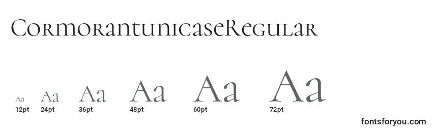 Размеры шрифта CormorantunicaseRegular