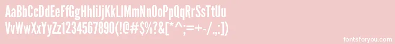 LeaguegothicRegularWebfont Font – White Fonts on Pink Background