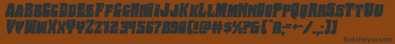 Bogbeastexpandital Font – Black Fonts on Brown Background
