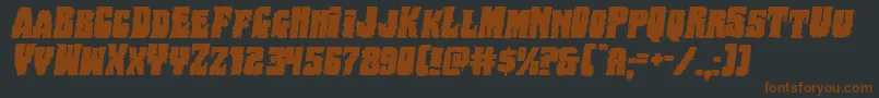 Bogbeastexpandital Font – Brown Fonts on Black Background