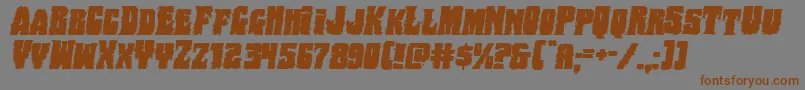 Bogbeastexpandital Font – Brown Fonts on Gray Background