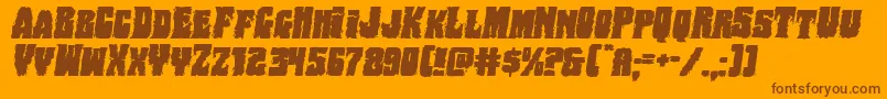 Bogbeastexpandital Font – Brown Fonts on Orange Background