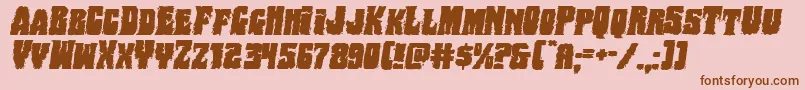 Bogbeastexpandital Font – Brown Fonts on Pink Background