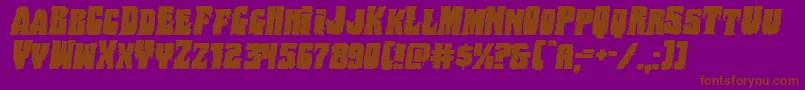 Bogbeastexpandital Font – Brown Fonts on Purple Background