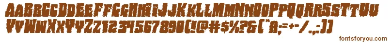 Bogbeastexpandital Font – Brown Fonts on White Background