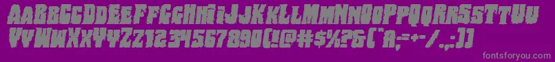 Bogbeastexpandital Font – Gray Fonts on Purple Background