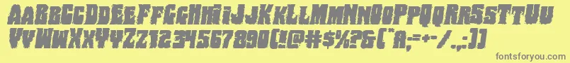 Bogbeastexpandital Font – Gray Fonts on Yellow Background