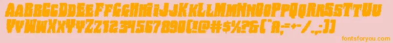 Bogbeastexpandital Font – Orange Fonts on Pink Background