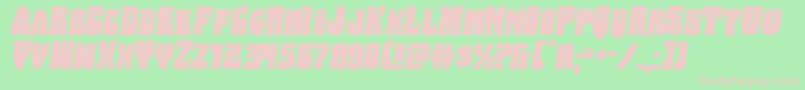 Bogbeastexpandital Font – Pink Fonts on Green Background